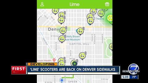 Lime scooters are back
