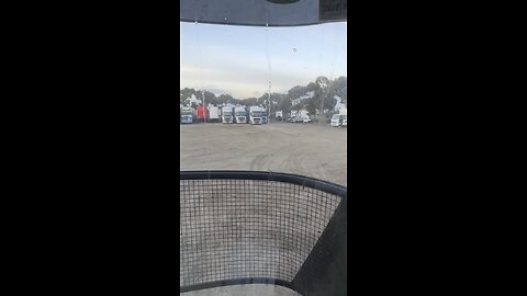 Australian trucks parked in yard