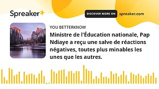 Ministre de l'Éducation nationale, Pap Ndiaye a reçu une salve de réactions négatives, toutes plus m