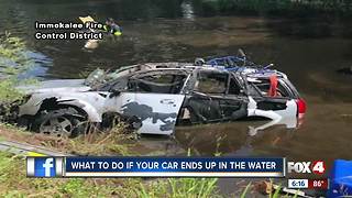 Surviving a vehicle crash into water