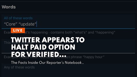 Twitter appears to halt paid option for verified account