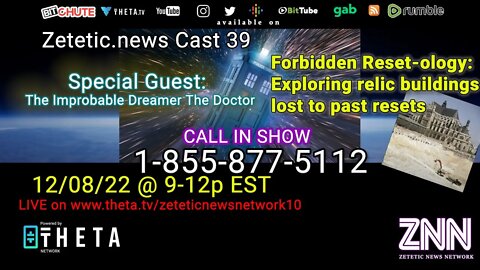 ZNN Cast 39 Live! 1-855-877-5112 Call In: Lost History with special guest The Improbable Dreamer
