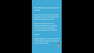 NCLEX- RN Best quiz practice questions with rationals ( CVS)