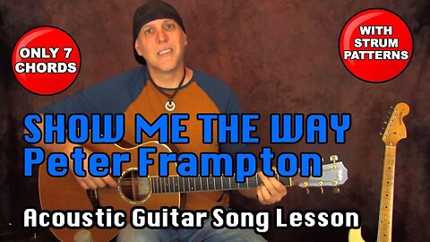 Play Show Me The Way by Peter Frampton solo acoustic guitar song lesson