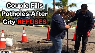 Angry Californians FORCED To Fill Potholes Themselves