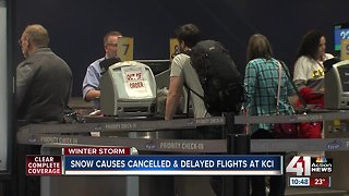 Winter storm halts flights at KCI Airport