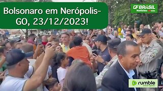 Nesse sábado, 23/12/2023, Bolsonaro esteve no município de Nerópolis-GO, a imagem foi a sempre!