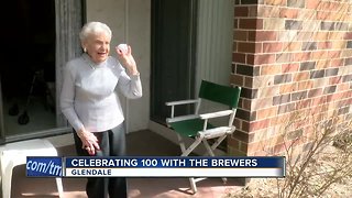 Brewers fan will celebrate her 100th birthday throwing Friday's first pitch
