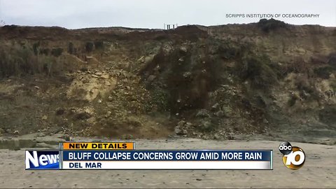 San Diego bluff collapse concerns grow amid more rain