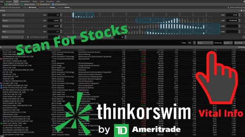 ThinkorSwim Scan - How To Find Stocks To Trade
