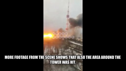 Russian Strikes Hit Kyiv TV Tower Broadcasts Temporally Cut