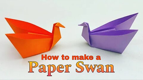 How to Make a Simple & Easy Paper Swan || Origami Swan || KIDS CRAFT || #creatorcraft #paperswan