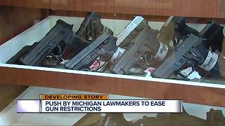Push by Michigan lawmakers to ease gun restrictions