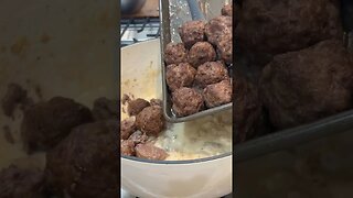 Swedish Meatballs on Yorkshire Pudding