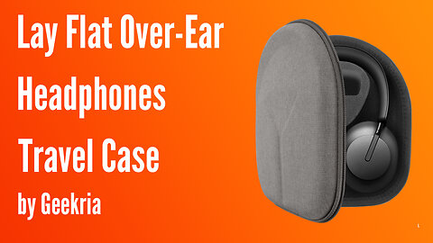Lay Flat Over-Ear Headphones Travel Case, Hard Shell Headset Carrying Case | Geekria