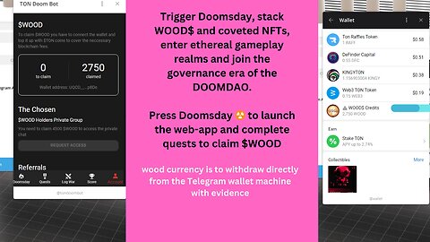 Its currency is to withdraw directly from the Telegram wallet machine with evidence