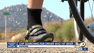 CHP searching for driver who hit biker