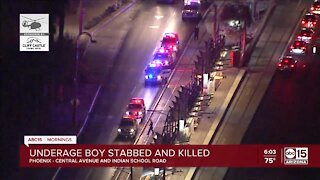 Boy dies from stabbing in Phoenix near Central Ave and Indian School Rd