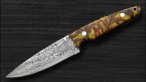 Razorback Hunter KnifeHand Forged Damascus Camping Knife Utility Knife Hunter Knife Handmade Knives
