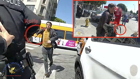 Bodycam shows LAPD officer shoot a man who attempted to stab him with a knife