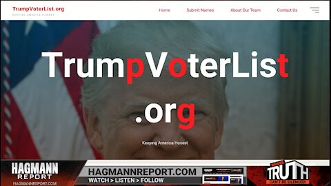 Website Making Lists of Trump Voters - That's Fascism - The Hagmann Report Brief 2/23/2021