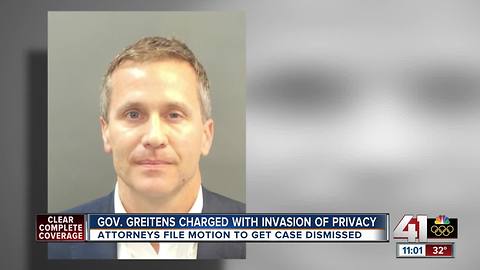 Attorneys file motion to get case dismissed against Gov. Greitens