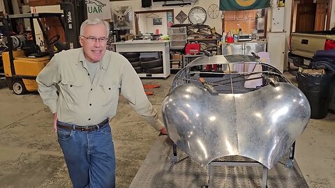 Shaping an aluminum engine cowling for a 1929 bi-plane