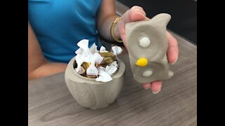 3D Printed Owl Jar