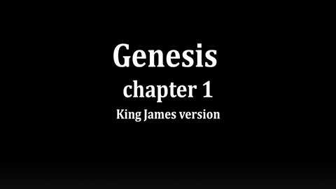 Genesis 1 King James version