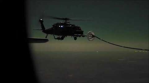 HC-130J Combat King II Refuels HH-60G Pave Hawk Helicopters