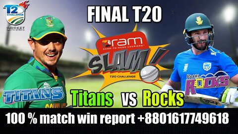 Rocks vs Titans Live , FINAL Match Live , CSA t20 Final live streaming , CSA t20 Live
