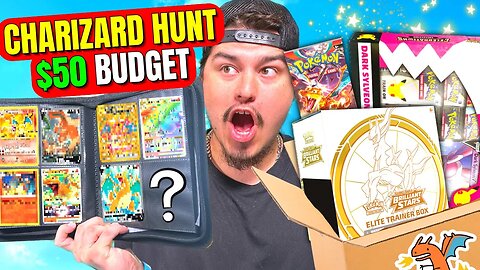 $50 Budget Challenge - Hunting Charizard Pokémon Cards (Ep 2)