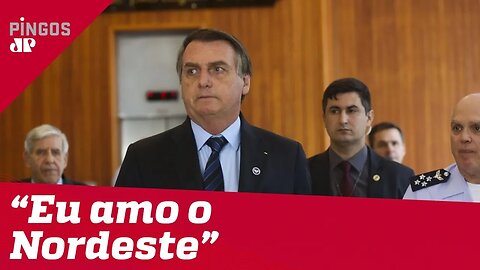 Bolsonaro é ovacionado e diz que ama o Nordeste