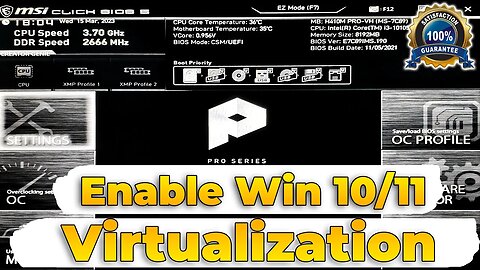 How to Enable Virtualization in Windows 10 & 11 || Enable virtualization in MSI in msi bios 2023
