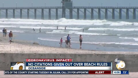 No citations issued for sitting or stopping on San Diego beaches