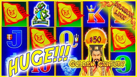 HUGE BETS HUGE WINS!!! CRAZY BONUS BONUS BONUS Dragon Link Golden Century Slot Session
