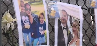 Loved ones visit collapse site