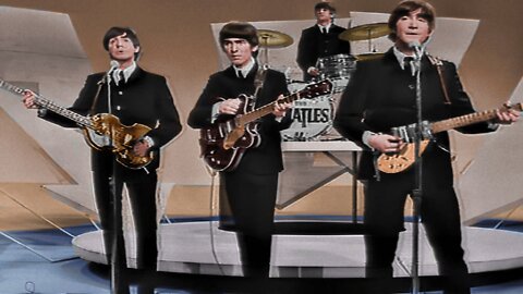 The Beatles - She Loves You (Ed Sullivan live) [*COLORIZED*]