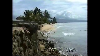 October 4, 1994 - Home Video from Hawaii as Tsunami Warning is Issued