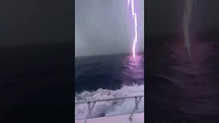 HOLY LIGHTNING! It struck TWICE near this boat! #nature