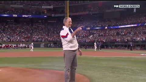 George W Bush Throws Out 1st Pitch at the World Series