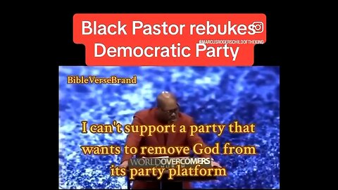 A black pastor detailing the reason why he could never vote for a Democrat again