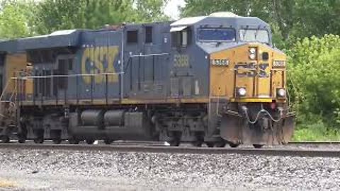 CSX M369 Manifest Mixed Freight Train from Fostoria, Ohio July 23, 2022