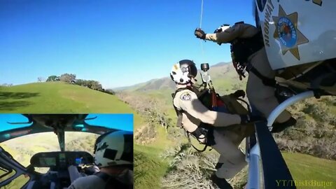 CHP hoist a horse rider from Mount Diablo