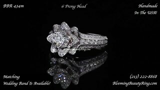 BBR 434m 6 Prong Unique Diamond Engagement Ring Handmade In The USA