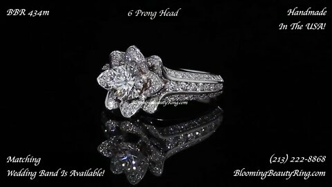 BBR 434m 6 Prong Unique Diamond Engagement Ring Handmade In The USA
