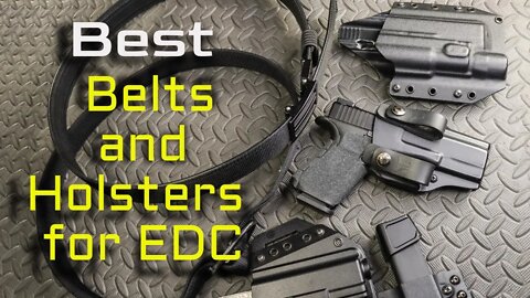 My top picks for belts and holsters for EDC (with a Glock 19), along with a spare ammo option.