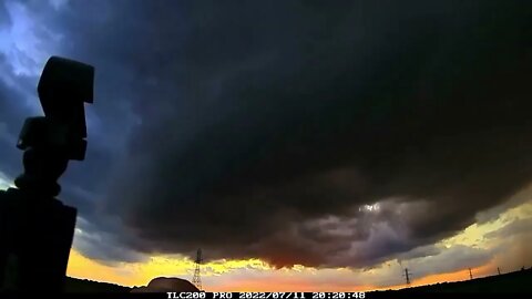 Rotating Supercell Thunderstorm Timelapse Michigan & Indiana