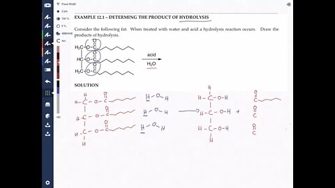 Hydrolysis of Fat (Triacylglycerol) The Chemistry of Lipids Made Easy!