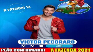 A FAZENDA 13: ATOR VICTOR PECORARO É ANUNCIADO COMO UM DOS PARTICIPANTES DO REALITY!!